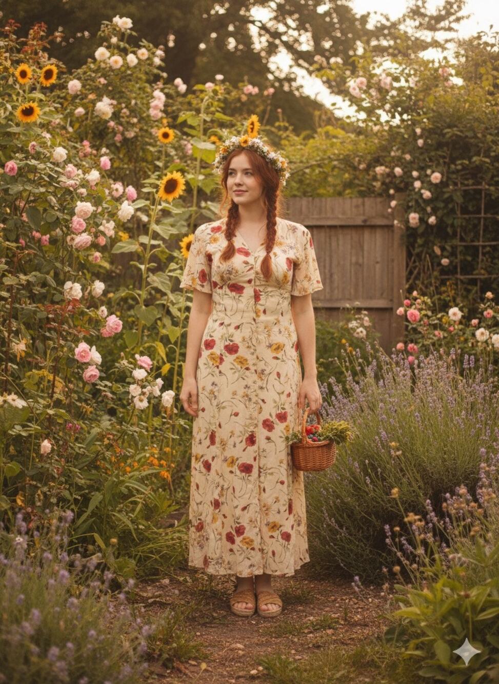 Vintage LizSport Floral Button front midi dress 6